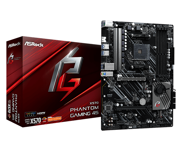 【中古】ASRock X570 PHANTOM GAMING 4 ASRock | X570 Phantom Gaming 4S